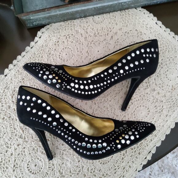 Cosmopolitan Women's Embellished Stiletto Pointy Toe Pump Heels Black Size 8.5 - Picture 7 of 8